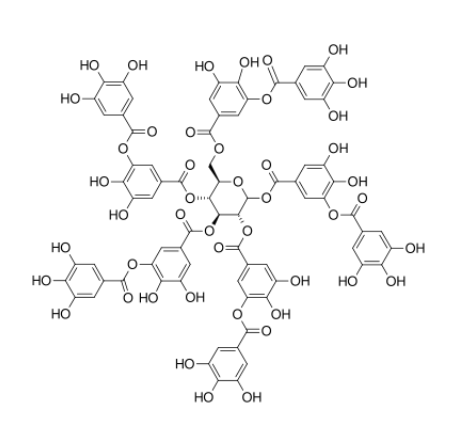 Estrutura molecular do ácido tânico